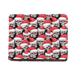 Christmas Santa Skull Pattern Print Bifold Wallet
