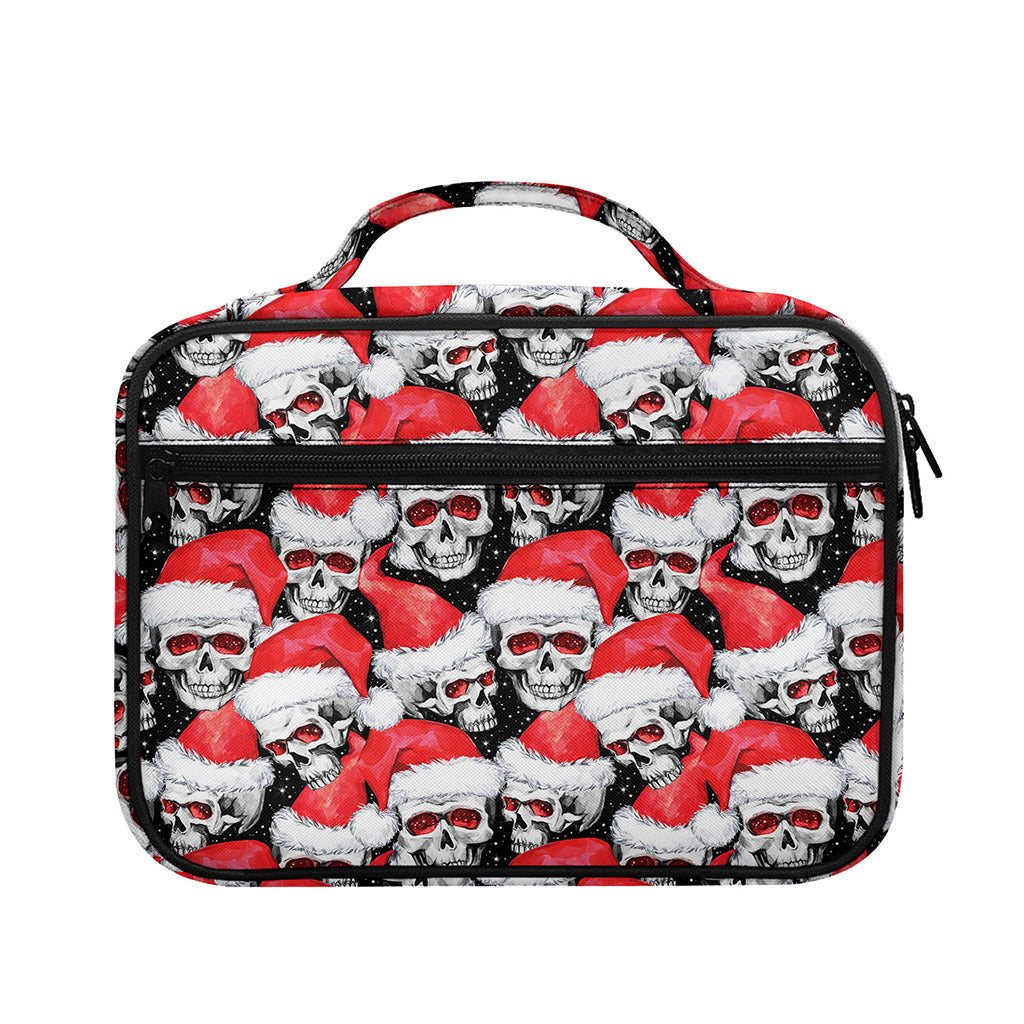 Christmas Santa Skull Pattern Print Briefcase Bible Bag