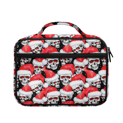 Christmas Santa Skull Pattern Print Briefcase Bible Bag