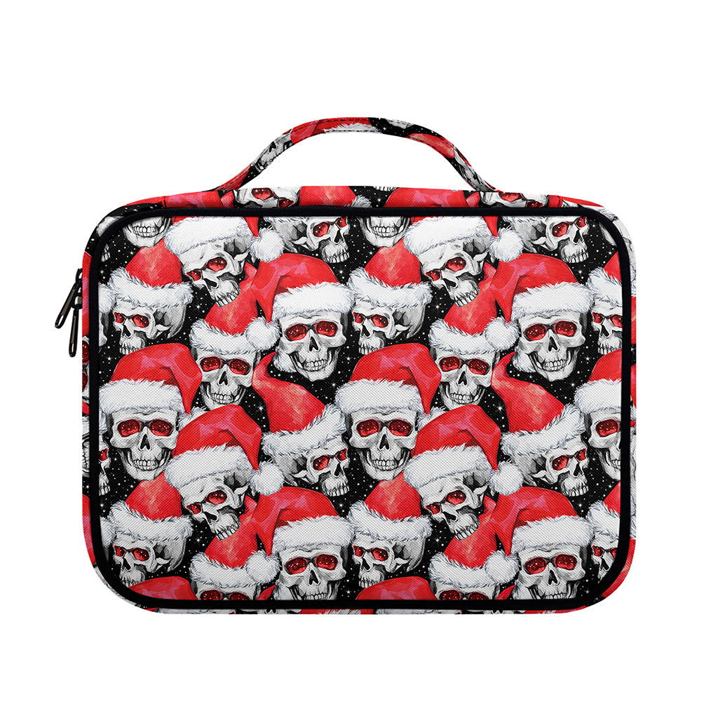 Christmas Santa Skull Pattern Print Briefcase Bible Bag