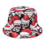 Christmas Santa Skull Pattern Print Bucket Hat