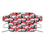 Christmas Santa Skull Pattern Print Car Windshield Snow Cover