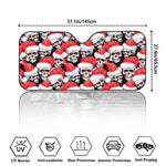 Christmas Santa Skull Pattern Print Car Windshield Sun Shade