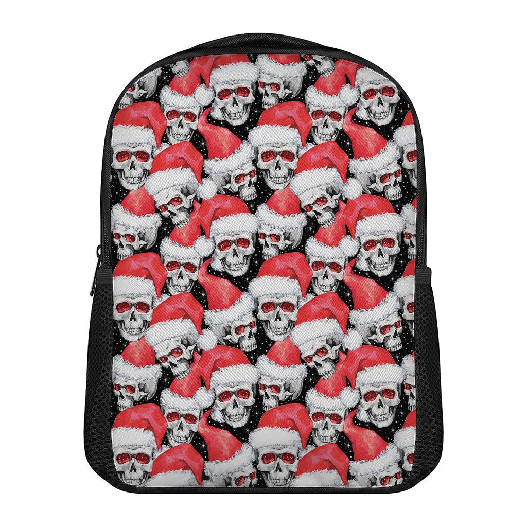 Christmas Santa Skull Pattern Print Casual Backpack