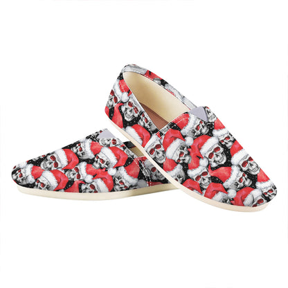 Christmas Santa Skull Pattern Print Casual Shoes