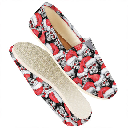 Christmas Santa Skull Pattern Print Casual Shoes