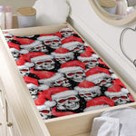 Christmas Santa Skull Pattern Print Changing Pad Cover