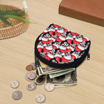 Christmas Santa Skull Pattern Print Coin Purse