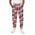 Christmas Santa Skull Pattern Print Cotton Sweatpants