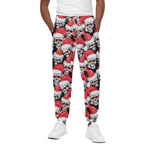 Christmas Santa Skull Pattern Print Cotton Pants