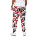 Christmas Santa Skull Pattern Print Cotton Pants