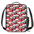 Christmas Santa Skull Pattern Print Crossbody Lunch Bag