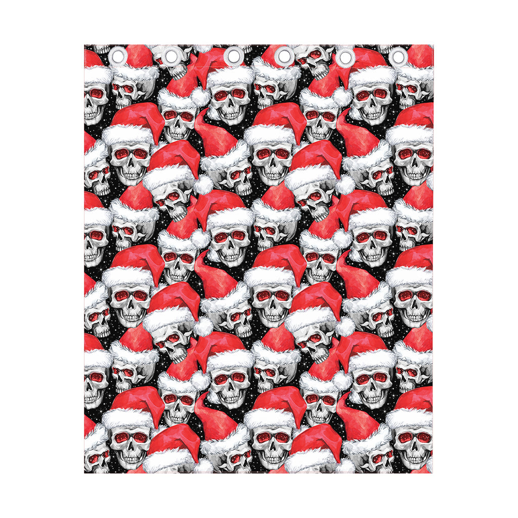 Christmas Santa Skull Pattern Print Curtain