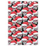 Christmas Santa Skull Pattern Print Curtain