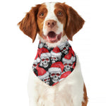 Christmas Santa Skull Pattern Print Dog Bandana