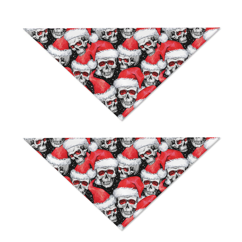 Christmas Santa Skull Pattern Print Dog Bandana
