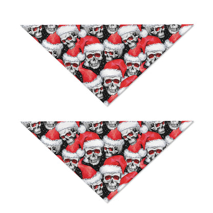 Christmas Santa Skull Pattern Print Dog Bandana