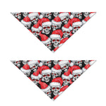 Christmas Santa Skull Pattern Print Dog Bandana