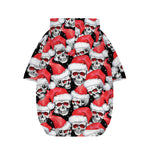 Christmas Santa Skull Pattern Print Dog Zip Up Hoodie