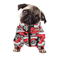 Christmas Santa Skull Pattern Print Dog Zip Up Jacket