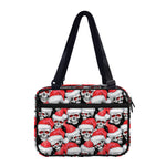 Christmas Santa Skull Pattern Print Double Strap Bible Bag