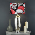 Christmas Santa Skull Pattern Print Drum Lamp Shade