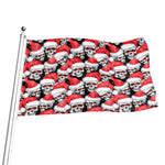 Christmas Santa Skull Pattern Print Flag