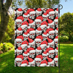 Christmas Santa Skull Pattern Print Garden Flag