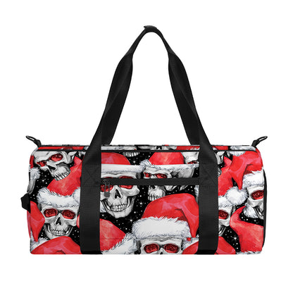 Christmas Santa Skull Pattern Print Gym Bag