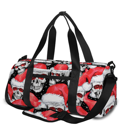 Christmas Santa Skull Pattern Print Gym Bag