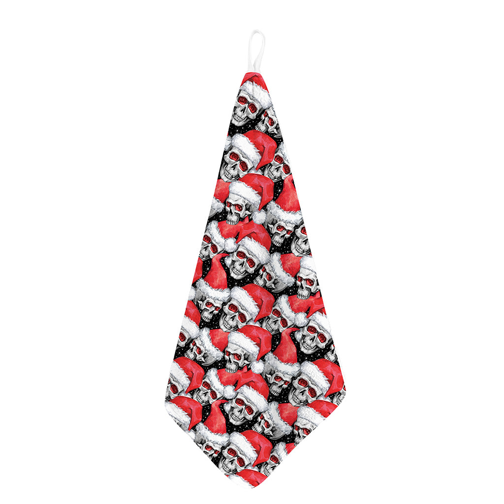 Christmas Santa Skull Pattern Print Hand Towel