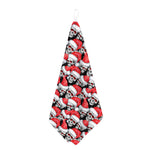 Christmas Santa Skull Pattern Print Hand Towel