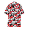 Christmas Santa Skull Pattern Print Hawaiian Shirt