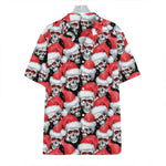 Christmas Santa Skull Pattern Print Hawaiian Shirt