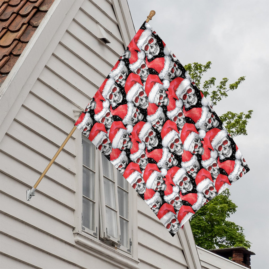 Christmas Santa Skull Pattern Print House Flag