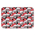 Christmas Santa Skull Pattern Print Indoor Door Mat