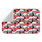 Christmas Santa Skull Pattern Print Indoor Door Mat