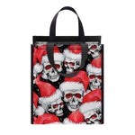 Christmas Santa Skull Pattern Print Insulated Lunch Tote
