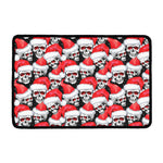 Christmas Santa Skull Pattern Print Kitchen Mat