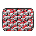 Christmas Santa Skull Pattern Print Laptop Sleeve