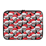 Christmas Santa Skull Pattern Print Laptop Sleeve