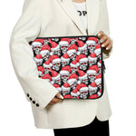 Christmas Santa Skull Pattern Print Laptop Sleeve