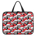 Christmas Santa Skull Pattern Print Laptop Sleeve With Handle
