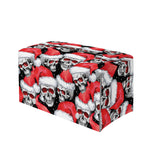 Christmas Santa Skull Pattern Print Leather Tissue Box Cover