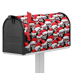 Christmas Santa Skull Pattern Print Mailbox Cover