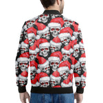 Christmas Santa Skull Pattern Print Men's Bomber Jacket