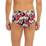 Christmas Santa Skull Pattern Print Men's Briefs
