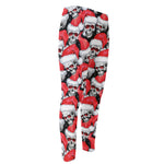 Christmas Santa Skull Pattern Print Men's Compression Pants