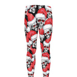 Christmas Santa Skull Pattern Print Men's leggings