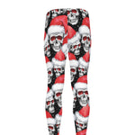 Christmas Santa Skull Pattern Print Men's leggings